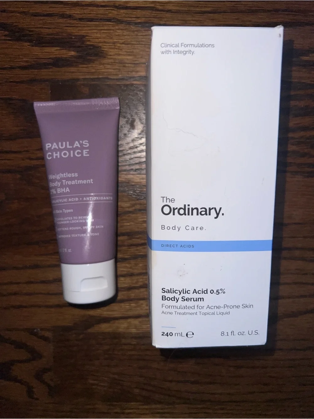 NWT acne body treatment set The Ordinary Salicylic Acid Serum Paula’s Choice BHA